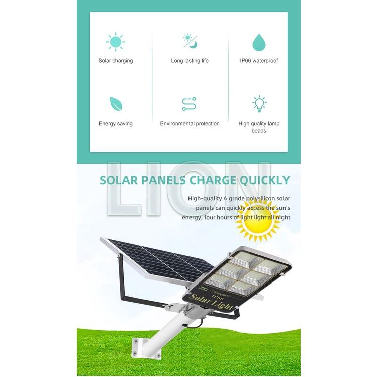 Đèn Đường Năng Lượng Mặt Trời Solar Light 100W/200W/300W - Chống Nước IP65