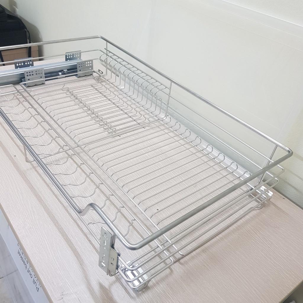 Giá Úp Bát Đĩa Tủ Bếp Dưới INOX304 Nan Tròn Hàng Chính Hãng