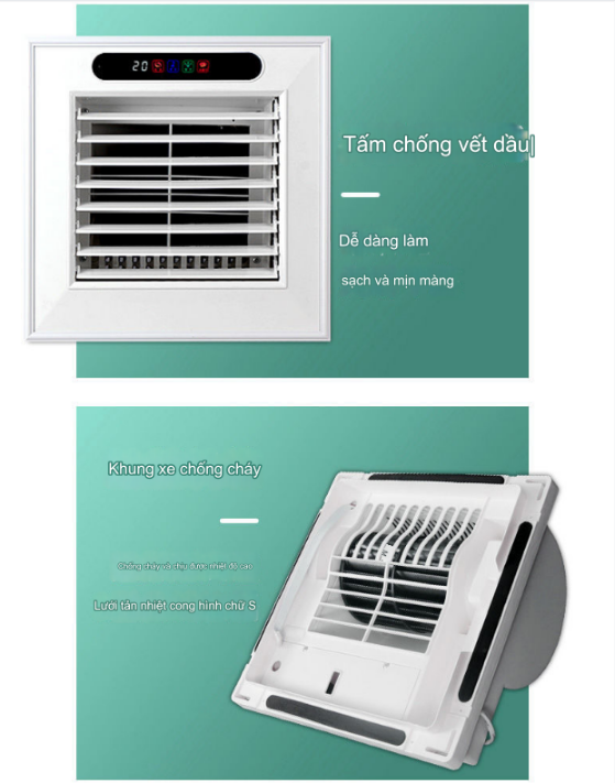 Quạt Âm Trần Thông Minh VENT Kitchen &amp; Bathroom (kèm remote điều khiển) - Riki Shop