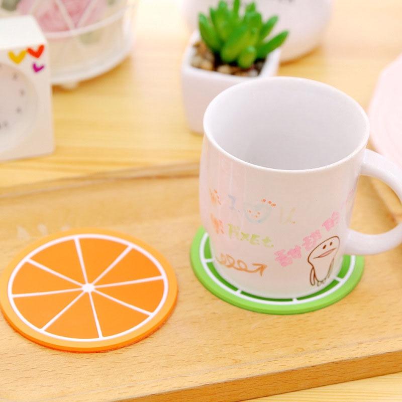 Đế Lót Ly Dày Hình Trái Cây Đáng Yêu Bền, Đế lót cốc dễ thương hình thú, hoa quả nhiều màu