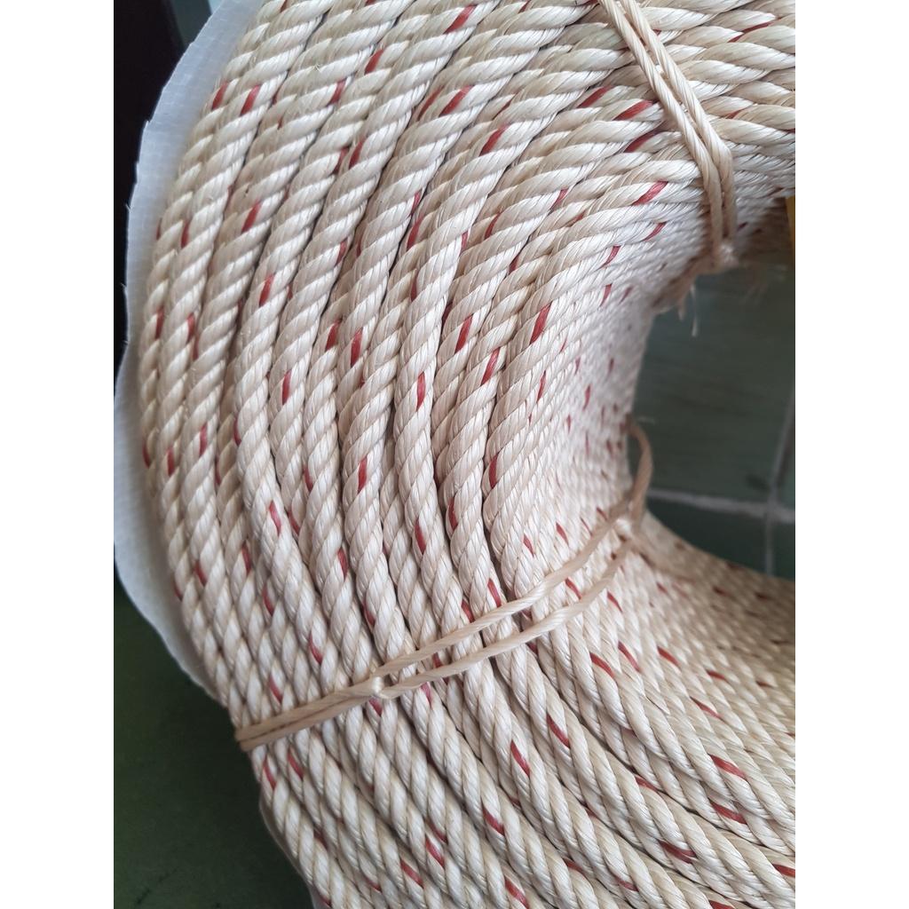 1kg Dây thừng PP 7ly LOẠI I siêu bền. dây CHỊU LỰC CAO kéo bạt mai che di động, giếng trời, dây an toàn, cứu sinh