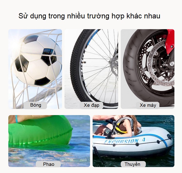 Máy bơm hơi lốp xe ô tô, xe máy đa năng, hoạt động ít ồn màn hình hiển thị kỹ thuật số ( Tặng kèm đèn pin mini bóp tay không sử dụng pin bảo vệ môi trường )