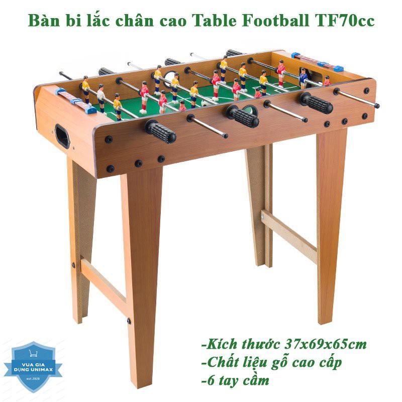 (35x69x65cm) Bàn bi lắc bóng đá cỡ lớn chân cao Table Top Football TTF-69CC chất liệu gỗ cao cấp