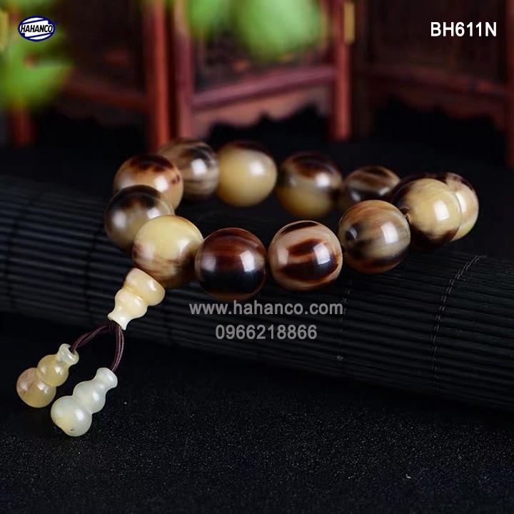 Vòng Sừng Bò Châu Phi vân nưa đuôi Hồ Lô (BH611N) Mang Đến May Mắn Cho Bạn và Gia Đình - Bracelet of HAHANCO