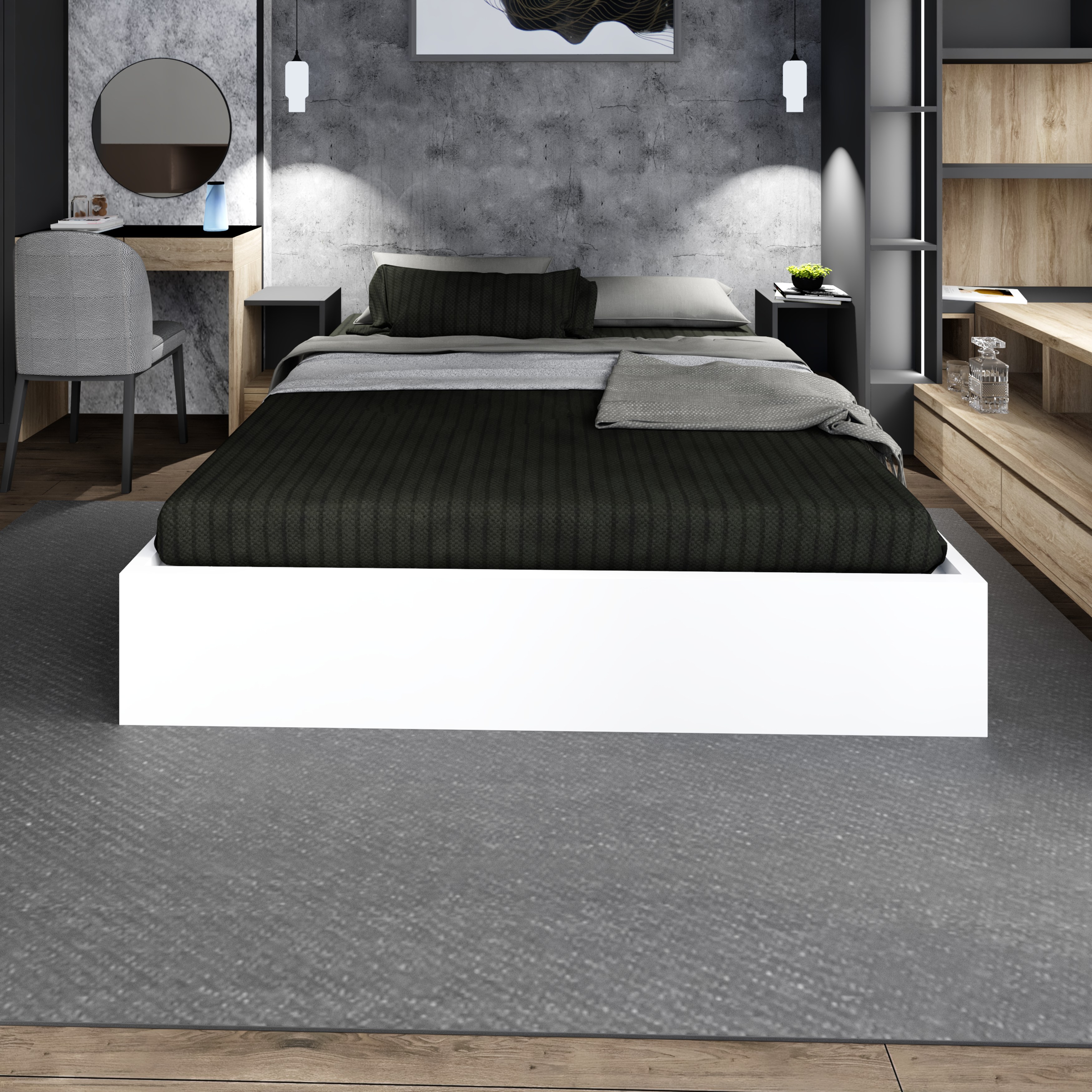 [Happy Home Furniture] OLA, Giường ngủ 3 ngăn kéo, GNG_097, GNG_098, GNG_099, GNG_100