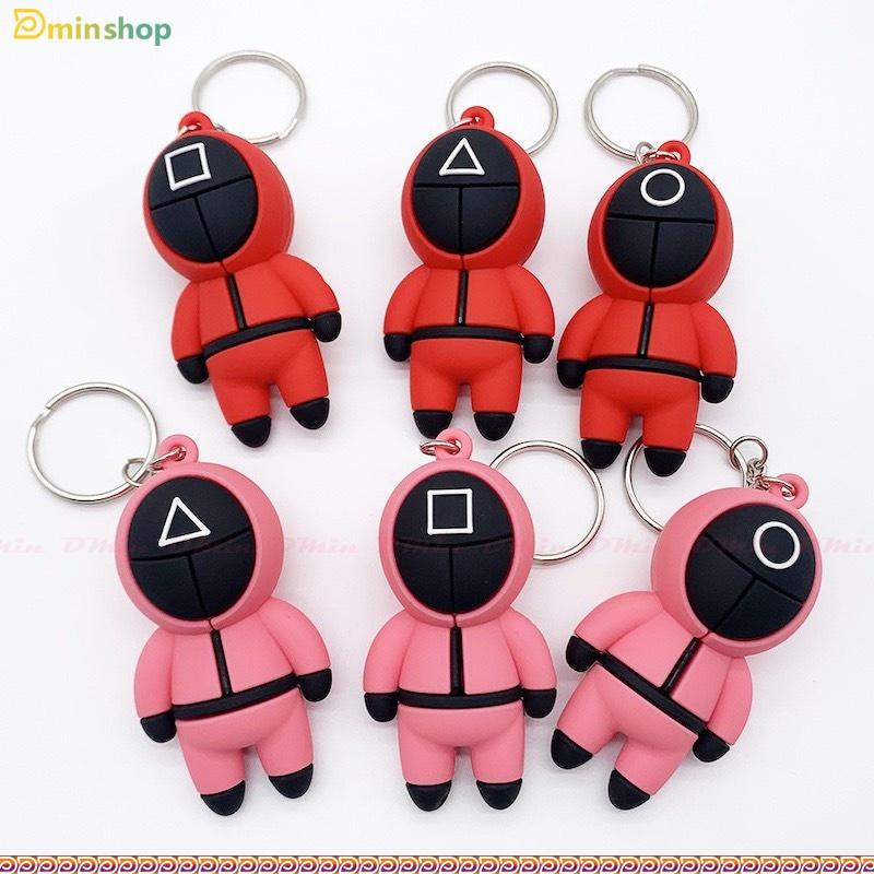 Squid Game - Móc Chìa Khóa Nhân Vật Phim Trò Chơi Con Mực, Móc Treo Túi, Balo, Trang Trí Điện Thoại