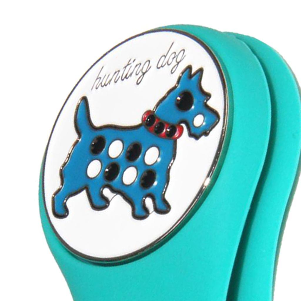 2x Golf Ball Marker Silicone  Hat Clips with Detachable Pattern