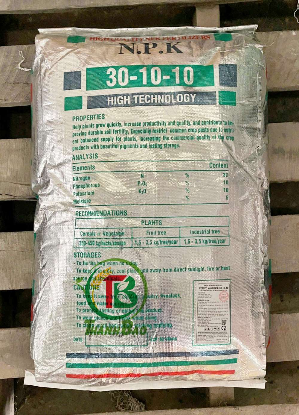 Phân bón NPK 30-10-10 TE CCV Bao 25kg