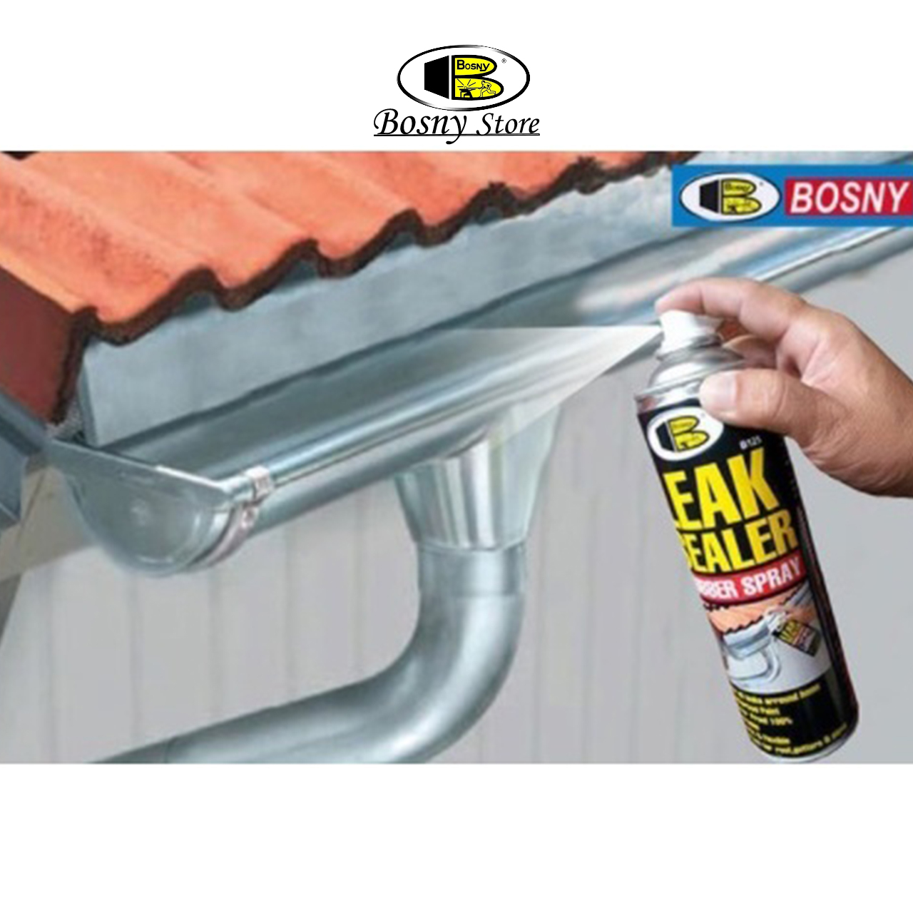 Sơn xịt chống thấm Leak Sealer Bosny - Giải pháp đa năng cho các vết nứt và rò rỉ