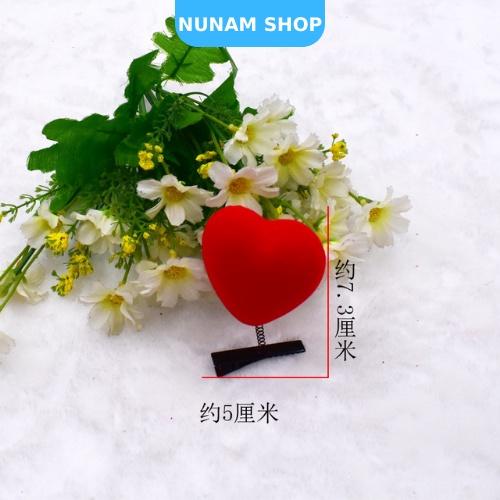 Kẹp tóc lò xo trái tim và vịt vàng ngộ ngĩnh dễ thương Nunam Shop