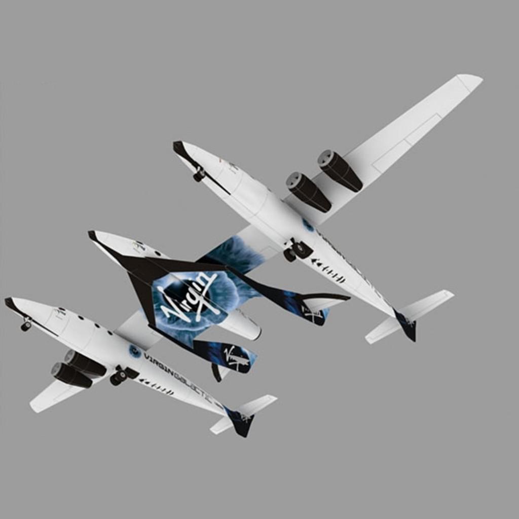 Mô hình giấy Vũ trụ tàu không gian máy bay SpaceShipTwo and White Knight II