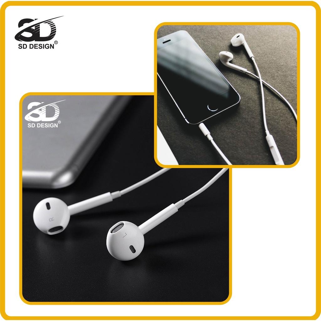 Tai nghe dây nhét tai H6 SD Design dùng cho dòng điện thoại jack 3.5mm,có mic bảo hành 1 đổi 1