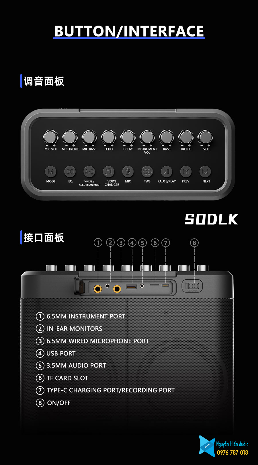 Loa SODLK S1314 di động bluetooth 5.0 siêu trầm 200W, karaoke chuyên nghiệp, công nghệ DSP, tặng kèm 01 balo chống sốc