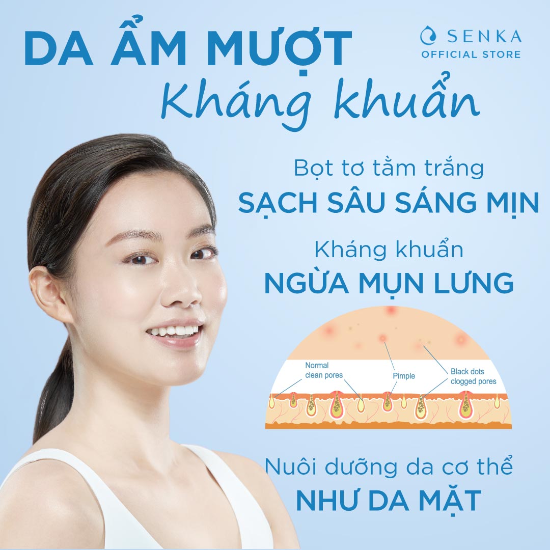 Sữa tắm dưỡng ẩm hương hoa tươi mát Senka Perfect Bubble for Body Floral Plus 500ml