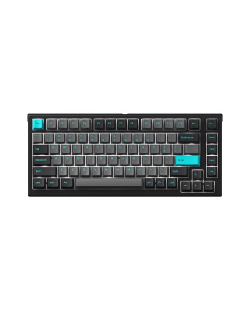 Bàn phím cơ có dây Akko MonsGeek MG75 Black &amp; Cyan (White LED / AKKO switch v3) - Hàng chính hãng