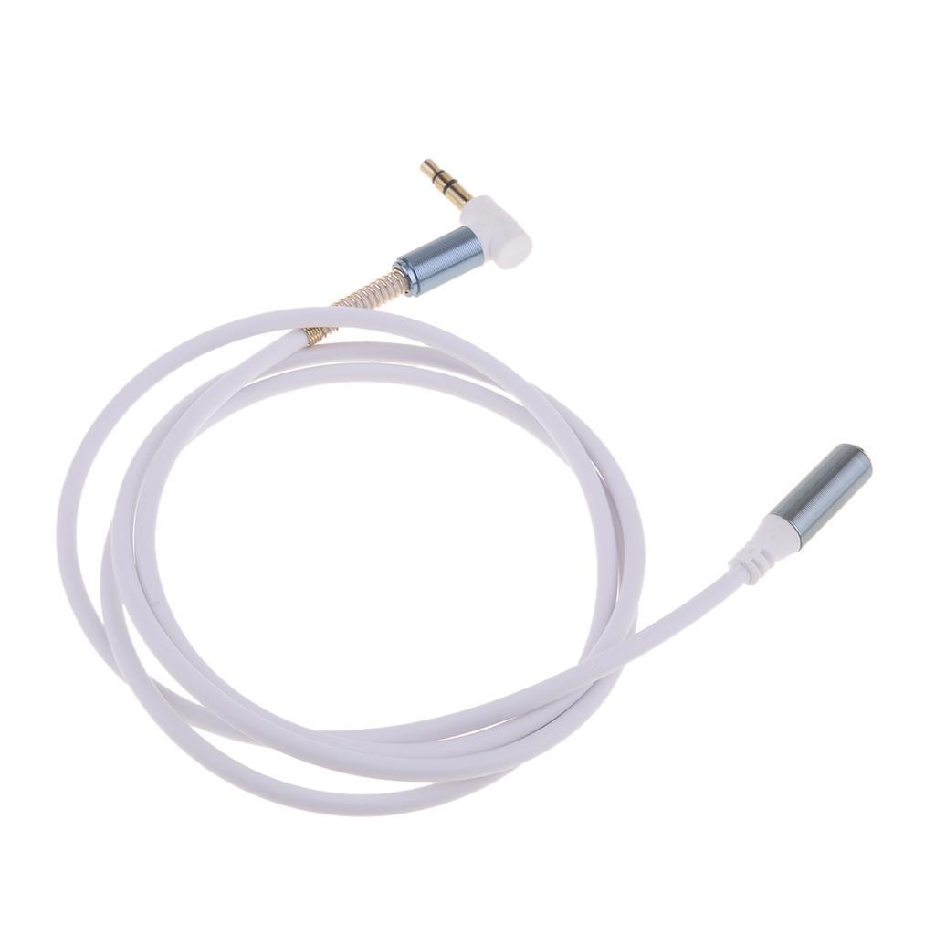 3.5mm Extension Audio Male to Female Aux Headphone Cable white