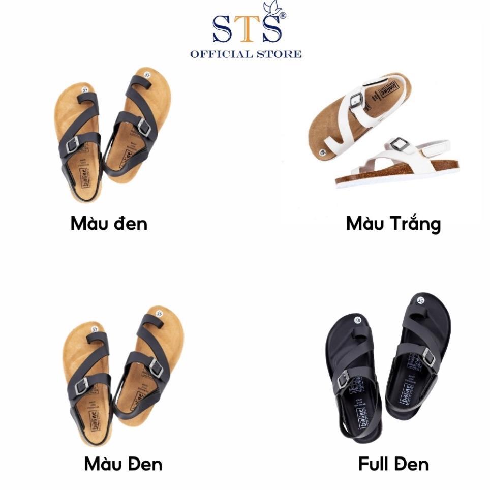 Dép Sandal Đế Trấu Birken xỏ ngón quai chéo đi biển đi chơi Da PU cao cấp hàng xuất khẩu siêu bền STPU24 BH 6 tháng
