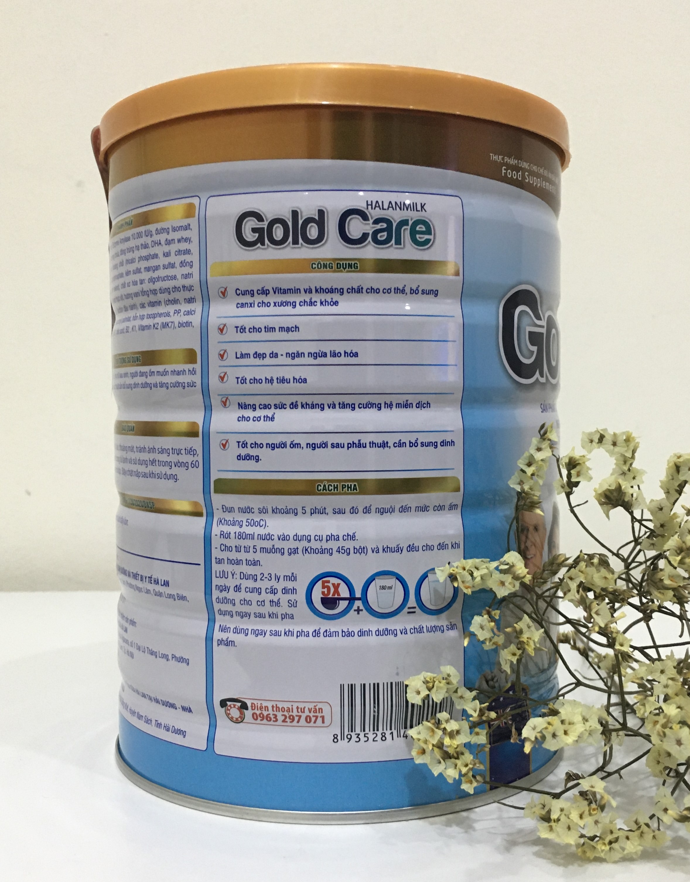 Sữa bột Gold Care - Đông Trùng Hạ Thảo - Nano Curcumin - Sữa Non