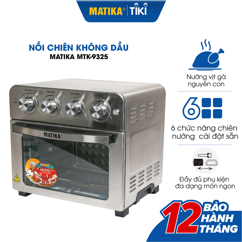 Nồi Chiên Không Dầu MATIKA 25L 1700W MTK-9325, Hàng Chính Hãng