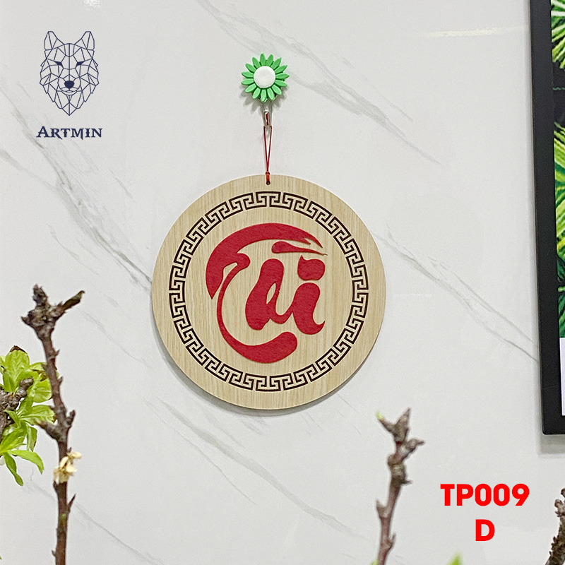 Chữ Tài Thư Pháp - Bảng Gỗ Decor - Trang Trí Nhà Cửa - Tết