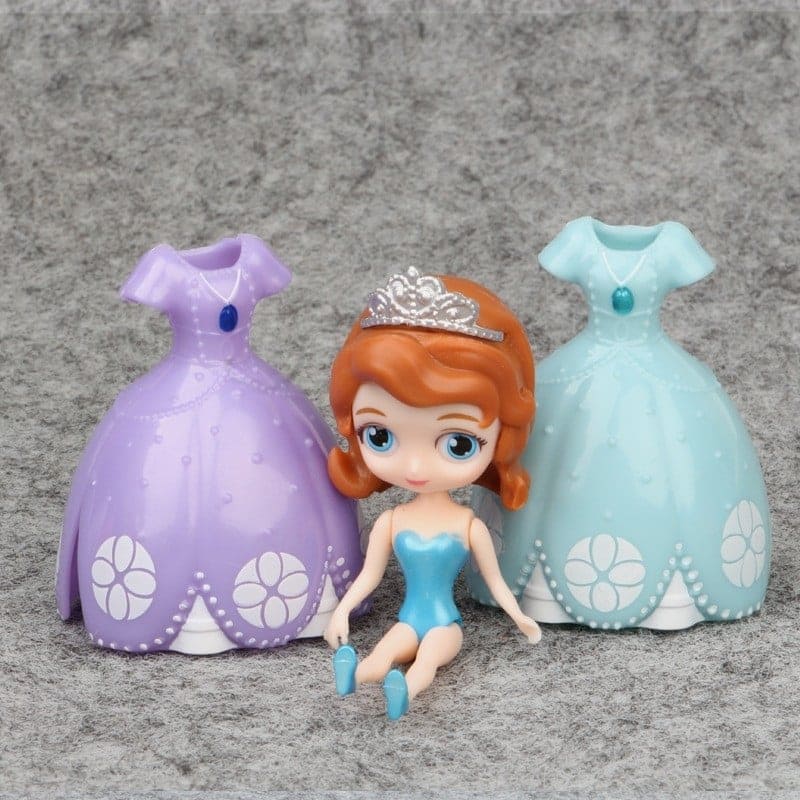 Đồ chơi búp bê thay váy: Set 1 búp bê công chúa Disney cổ tích kèm 3 váy dạ hội thời trang thay đổi