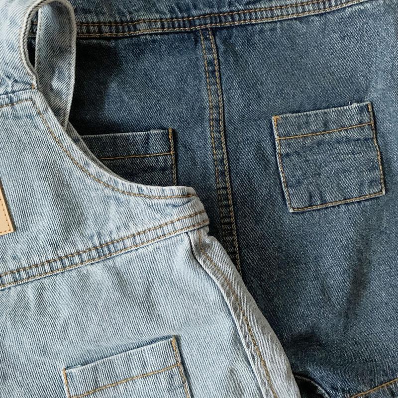 MILANCEL 2021 Thu Mới Áo Liền Quần Bé Tập Đi Bé Gái Bộ Áo Liền Quần Denim Quần Áo