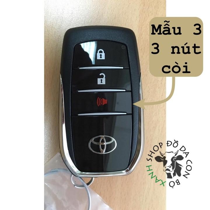 Bao da dành cho chìa khoá toyota Camry, Fortuner, Land Cruiser, Hilux handmade da thật 009