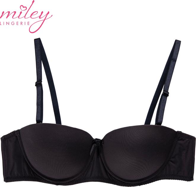 Áo Ngực Nữ Cúp Ngang Mút Mỏng Miley Lingerie - Đen BRM01102