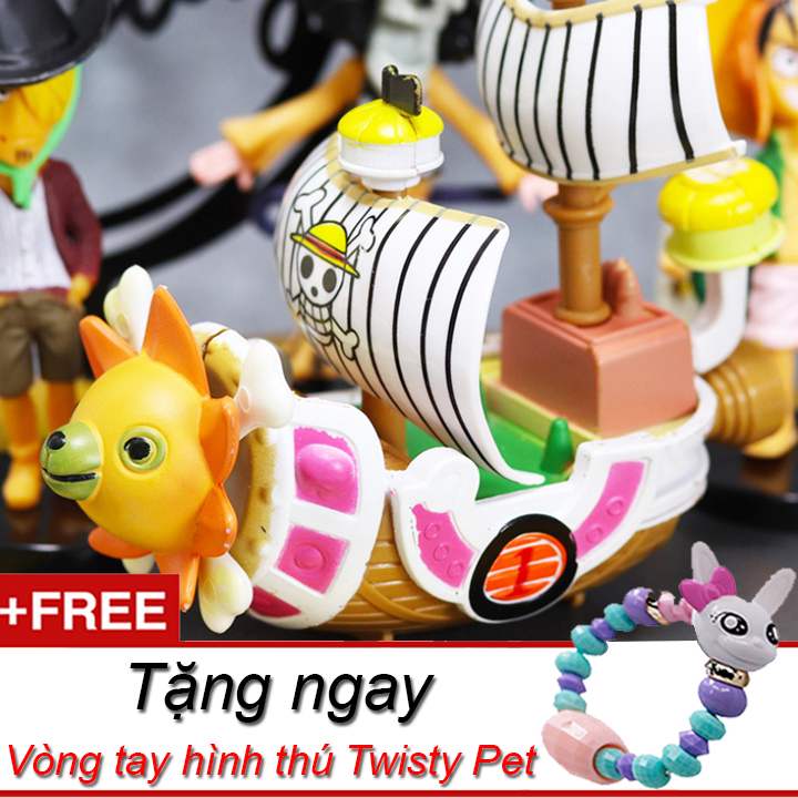 Mô Hình Thuyền Thousand Sunny Mũ Rơm Luffy One Piece Bộ Sưu Tập Đồ Chơi tặng kèm vòng tay Twisty Petz dễ thương