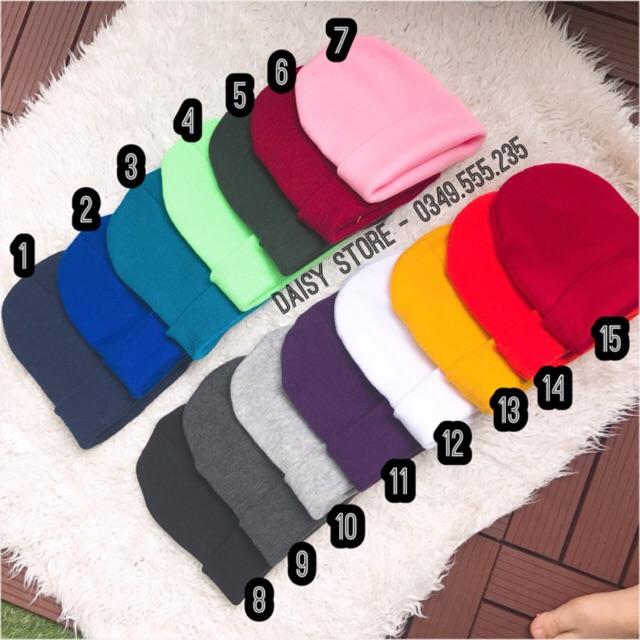 Mũ len beanie trơn