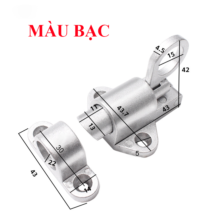 Chốt Khóa Gài Cửa Tự Động KUNBE Phù Hợp Cửa Sổ, Cửa Tủ Quần Áo, Chuồng Vật Nuôi Bằng Hợp Kim Nhôm