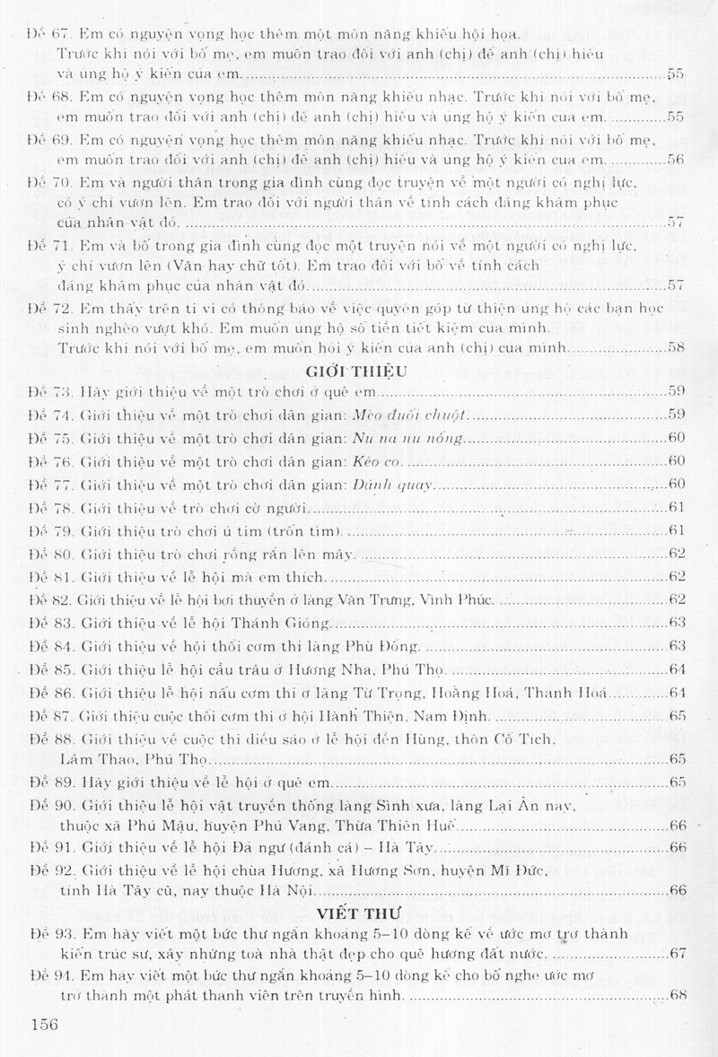 270 Đề Và Bài Văn 4