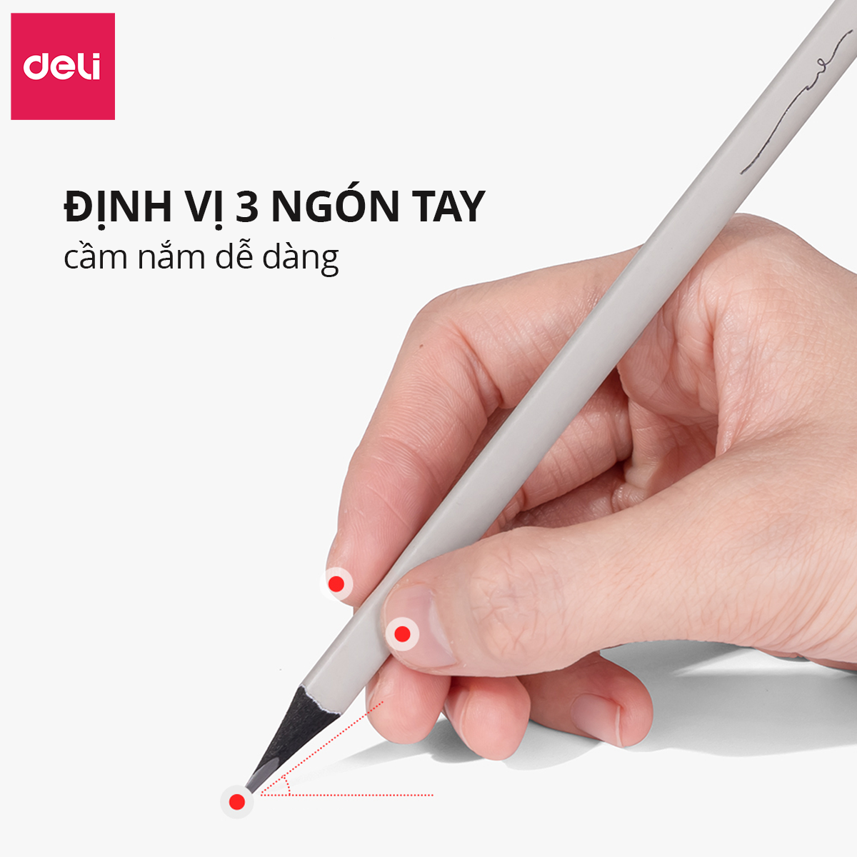 Bút Chì 2B HB Gỗ Nusign Deli Lõi Đen Cao Cấp Chì Đậm Tô Trắc Nghiệm Làm Bài Kiểm Tra Nhạy Với Máy Chấm Thi Học Sinh