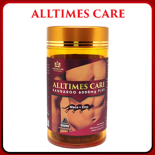 Thực phẩm bảo vệ sức khỏe hỗ trợ tăng cường sinh lực nam giới ALLTIMES CARE KANGAROO 6000mg PLUS - Hộp 100 viên