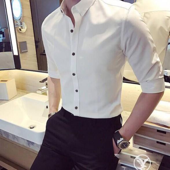 Áo sơ mi nam dài tay cao cấp : Chất liệu lụa , không nhăn, không xù , thoáng mát, thấm hút mồ hôi