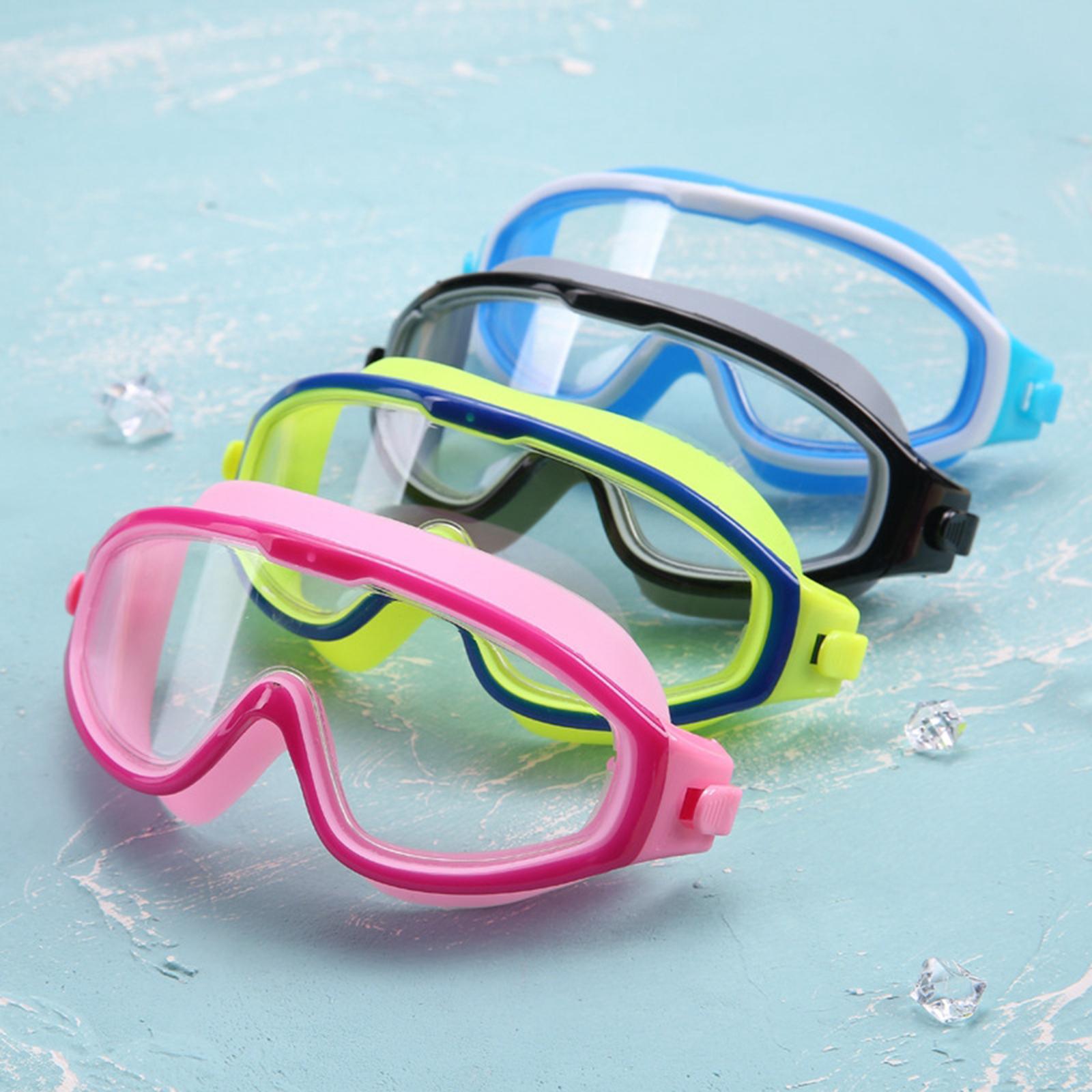 Kids Swim Goggles with Earplug Adjustable for Kids 6-14 Teenagers Boys Girls