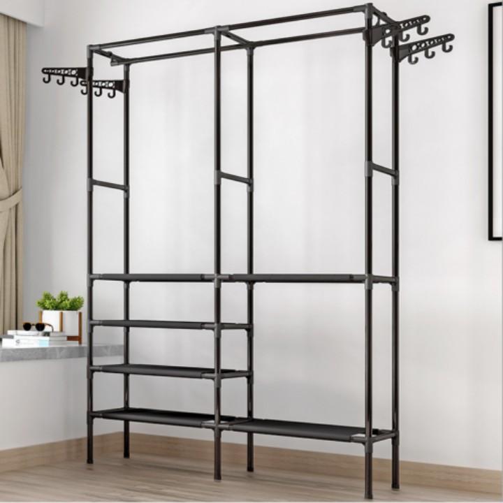 Kệ treo quần áo để giày dép lắp ráp cực chắc chắn 86x44x175cm
