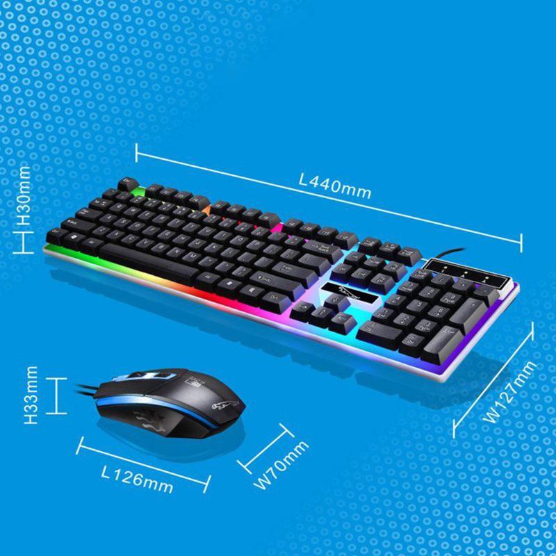 Bộ Bàn Phím Và Chuột Chơi Game Có Đèn Led Cầu Vồng Cho Ps4 Xbox One
