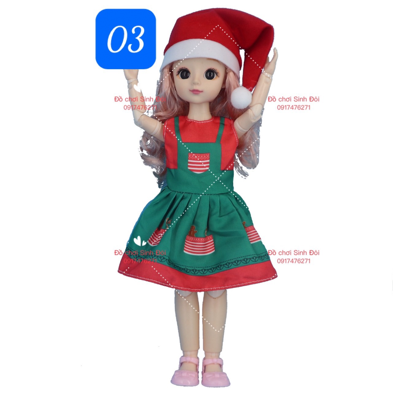 1 con búp bê Noel 30cm mập - mẫu ngẫu nhiên