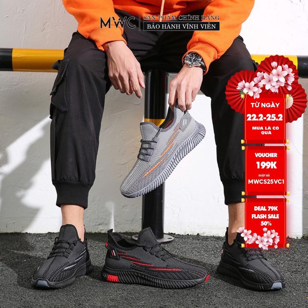 Giày Thể Thao Nam thời trang MWC giày sneaker vải dệt năng động siêu êm NATT - 5336