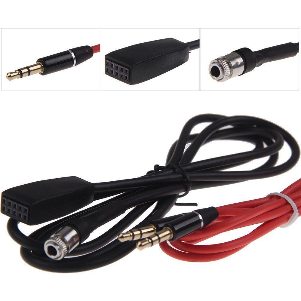 3.5mm Aux Input Adapter Radio Music Cable Female Dash Socket For BMW E46 E53