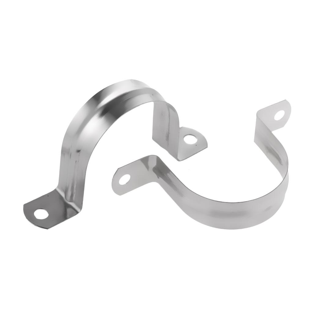 2X Pipe Clamp - 2x Stainless Steel  Pipe Clamp, Half-shell for Pipe Clip 50mm