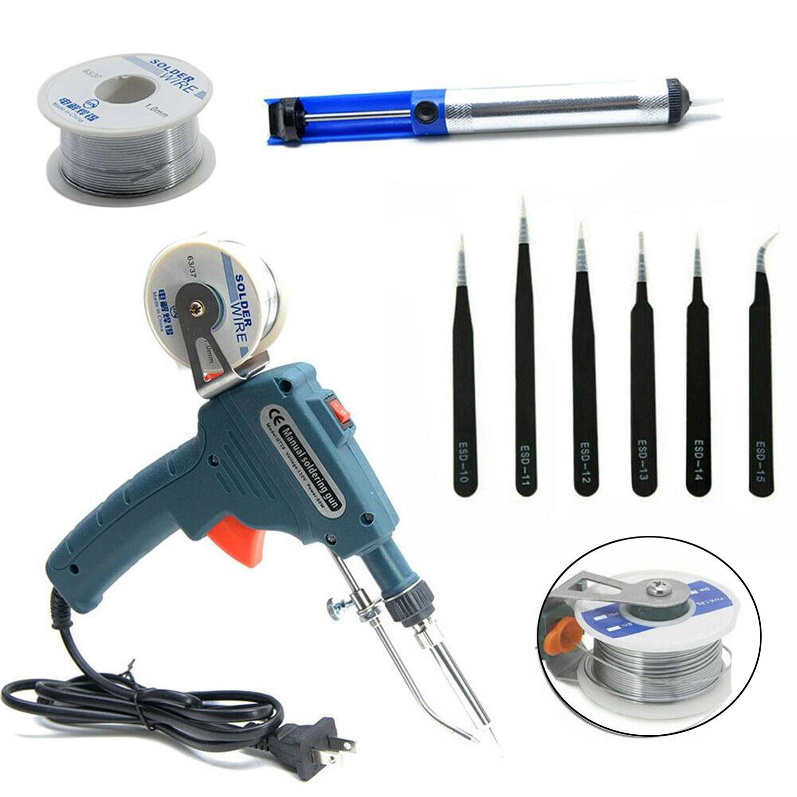 Auto Welding Electric Soldering Iron Temperature Solder Tool Kit 110v