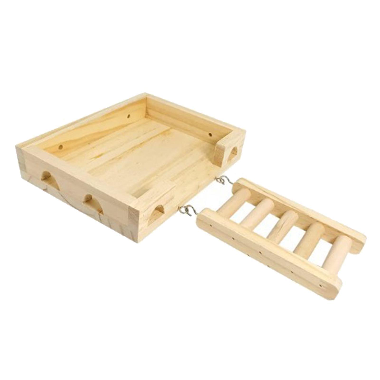 Hamster Wooden Ladder Toy Wooden Ladder Toy Durable Standing for Parakeets Cockatiels Pet Bird Parrot Playground Hamster Stand Platform Toys
