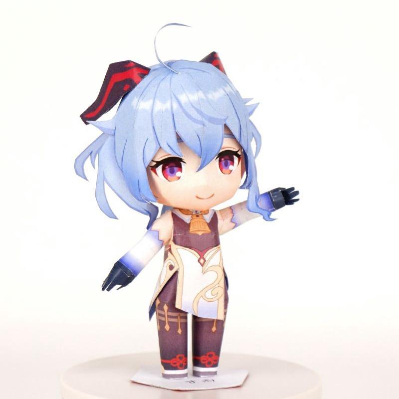 Mô hình giấy anime girl Chibi Ganyu game [Genshin Impact]