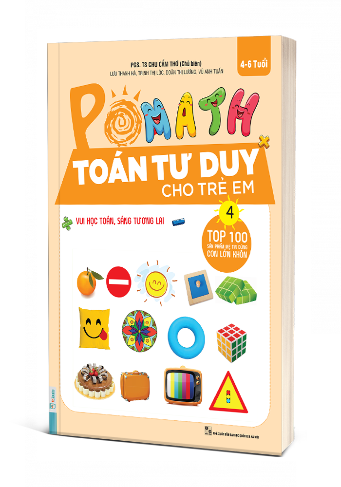 Combo 3 Cuốn Pomath Toán Tư Duy Cho Trẻ Em 4 - 6 tuổi (Tập 4,5,6)