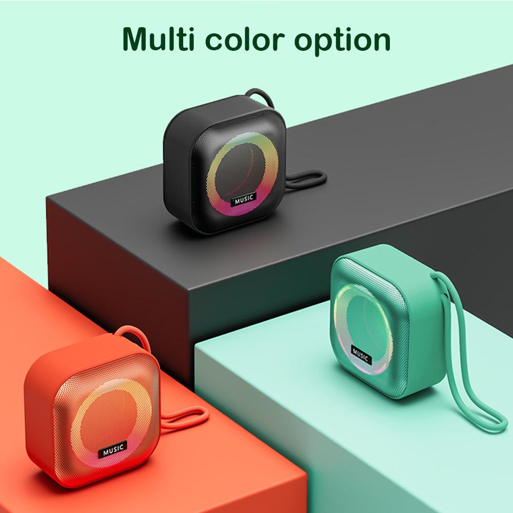 Loa Bluetooth Mini Ngoài Trời Di Động Móc Âm Thanh Mini Loa Siêu Trầm Phát Sáng Âm Thanh Âm Thanh Loa Không Dây Color: green