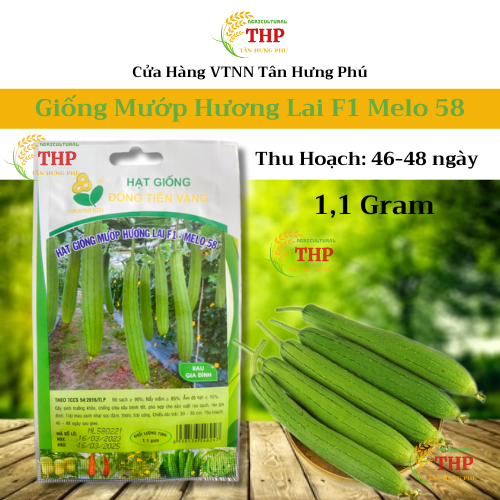 Hạt giống Mướp Hương Lai F1 Melo 58 | hạt Giống | gói 1.1gr