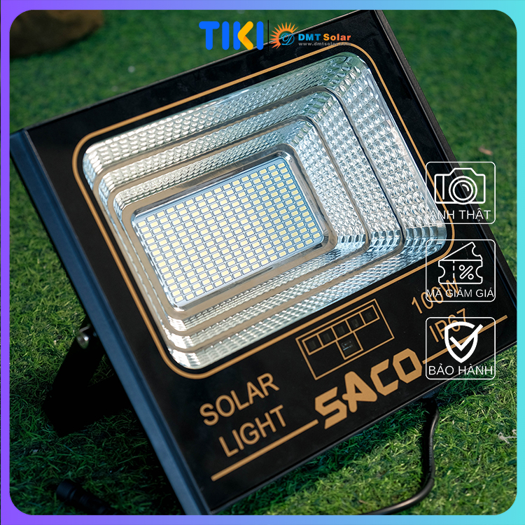 Đèn pha năng lượng mặt trời vỏ hợp kim nhôm sơn tĩnh điện công suất 100-200-300W - Thương hiệu SACO [Pin Mono
