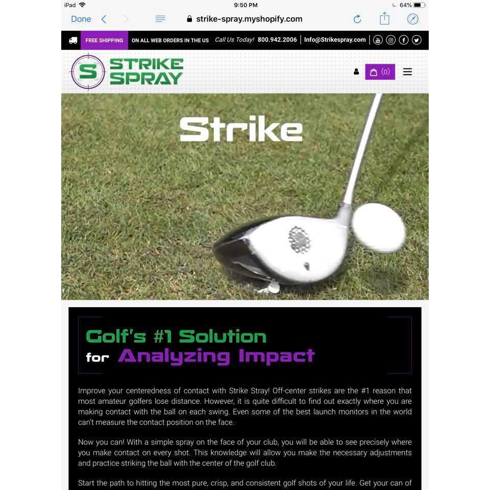 Combo 12 Hộp Sơn Strike Spray Đánh Dấu Mặt Gậy Golf Phân Tích Điểm Impact